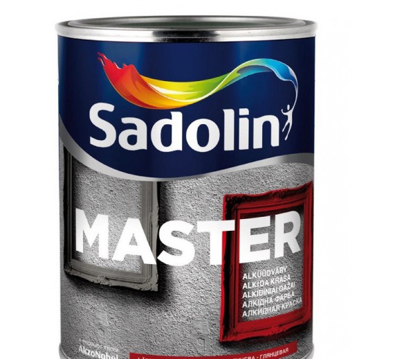 Dažai. Dažai, dažymo įrankiai, dažymo juostos. Emaliniai dažai. Dažai Sadolin MASTER BW blizgūs 1l 