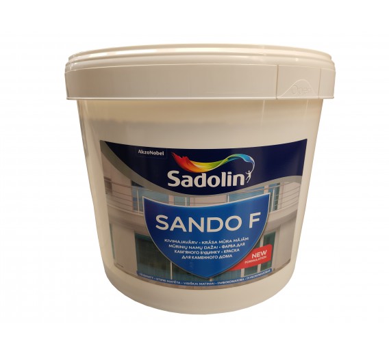 Dažai. Dažai, dažymo įrankiai, dažymo juostos. Fasadiniai dažai. Dažai Sadolin SANDO F 10l 