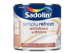 Dažai. Dažai, dažymo įrankiai, dažymo juostos. Vandeniniai dažai. Dažai Simply Refresh windows and doors BW 0,5l