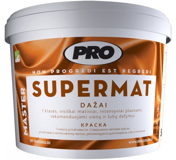 Dažai SUPERMAT sienų ir lubų dažymui 1l 