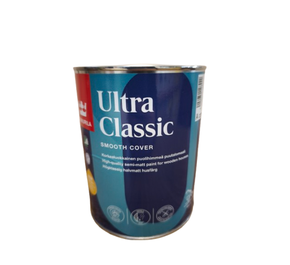 Dažai. Dažai, dažymo įrankiai, dažymo juostos. Fasadiniai dažai. Dažai Tikkurila ULTRA Classic A 0.9l 