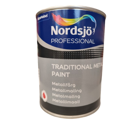 Dažai. Dažai, dažymo įrankiai, dažymo juostos. Metalo dažai. Dažai Traditional metal paint BW 1L 