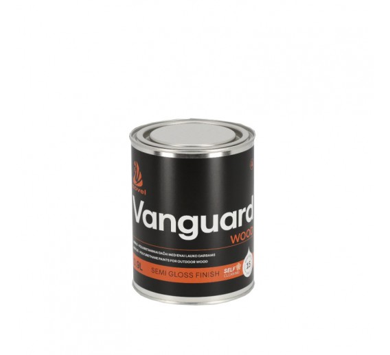 Dažai. Medienos apsaugos ir dekoravimo priemonės. Medienos dažai ir dažyvės. Dažai medienai. Dažai Vanguard wood paint A semi gloss 0,9l 