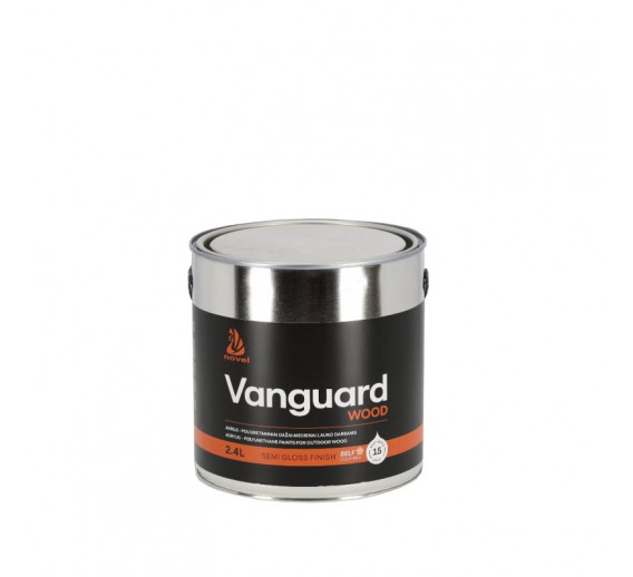 Dažai. Medienos apsaugos ir dekoravimo priemonės. Medienos dažai ir dažyvės. Dažai medienai. Dažai Vanguard wood paint A semi gloss 2,4l 