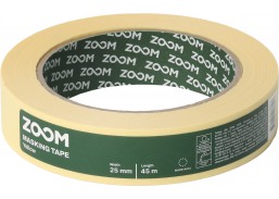 Dažai. Dažai, dažymo įrankiai, dažymo juostos. Apsauginės dažymo, glaistymo ir armavimo juostos. Dažymo juosta geltona ZOOM 25 mm x 45 m