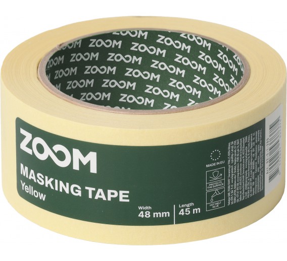 Dažai. Dažai, dažymo įrankiai, dažymo juostos. Apsauginės dažymo, glaistymo ir armavimo juostos. Dažymo juosta geltona ZOOM 50 mm x 45 m Dažai. Dažai, dažymo įrankiai, dažymo juostos. Apsauginės dažymo, glaistymo ir armavimo juostos. Dažymo juosta geltona ZOOM 50 mm x 45 m