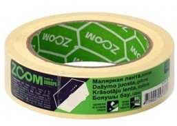 Dažai. Dažai, dažymo įrankiai, dažymo juostos. Apsauginės dažymo, glaistymo ir armavimo juostos. Dažymo juosta geltona ZOOM Super glue, 25mm x 50m 