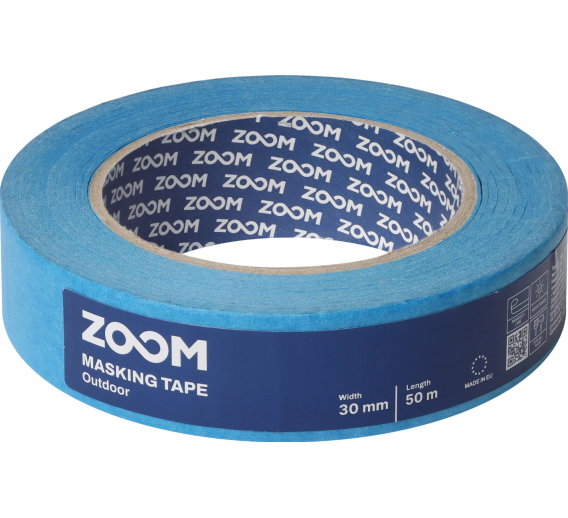 Dažai. Dažai, dažymo įrankiai, dažymo juostos. Apsauginės dažymo, glaistymo ir armavimo juostos. Dažymo juosta ZOOM mėlyna 30mm 50m 0251302 