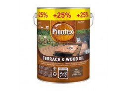 Dažai. Medienos apsaugos ir dekoravimo priemonės. Pinotex produktai. Dažyvė Pinotex Terrace Oil riešutmedis 4l + 1l 