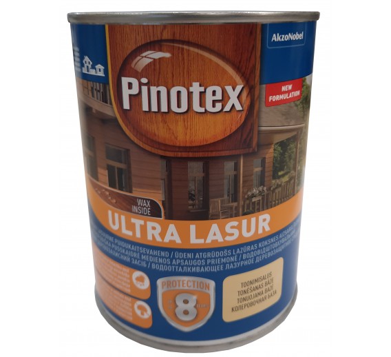 Dažai. Medienos apsaugos ir dekoravimo priemonės. Pinotex produktai. Dažyvė Pinotex ULTRA palisandro medis 3l 
