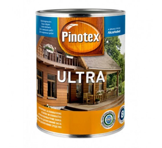 Dažyvė Pinotex ULTRA raudonmedis 1l naujas 