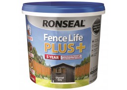 Dažai. Medienos apsaugos ir dekoravimo priemonės. Medienos dažai ir dažyvės. Medžio dažyvės. Dažyvė Ronseal Fence Life Plus 5l Charcoal grey 