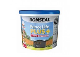 Dažai. Medienos apsaugos ir dekoravimo priemonės. Medienos dažai ir dažyvės. Medžio dažyvės. Dažyvė Ronseal Fence Life Plus 9l Charcoal grey 