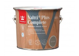 Dažai. Medienos apsaugos ir dekoravimo priemonės. Medienos dažai ir dažyvės. Medžio dažyvės. Dažyvė Tikkurilla Valtti PLUS complete ASH GREY 2,5l 