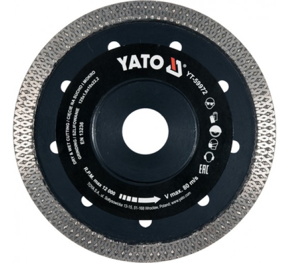Darbo įrankiai. Įrankių priedai. Deimantiniai diskai. Deimantinis diskas Yato, d-230x22 mm 