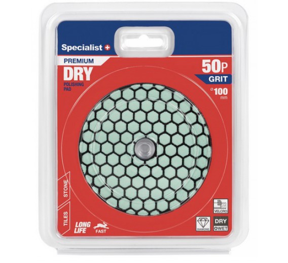 Darbo įrankiai. Įrankių priedai. Šlifavimo medžiagos. Lipnūs šlifavimo diskai. Deimantinis šlifavimo lapelis d-100 mm, P50 