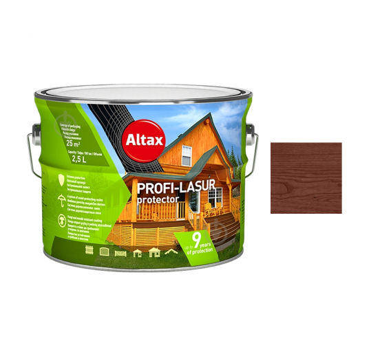 Dekoratyvi medienos apsauga ALTAX-PROFI Lasur, riešuto sp., 2,5l