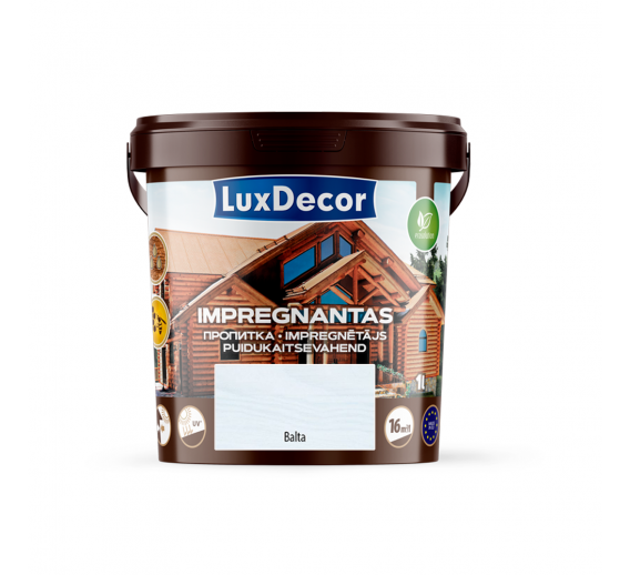 Dekoratyvinis impregnantas Lux Decor baltas 1l 