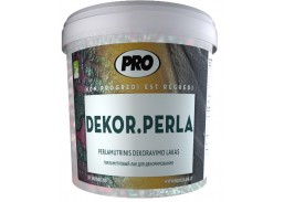 Dažai. Glaistas, gruntas, klijai, skiedikliai. Glaistai. Dekoratyvinis glaistas. Dekoravimo lakas PRO DEKOR PERLA 0.5 kg auksas 