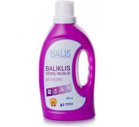 Švaros prekės. Skalbimo milteliai, skalbikliai, plovimo priemonės. Dėmių valiklis-baliklis BALIS, 900 ml 