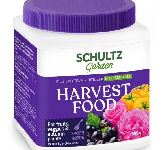 Sodo ir daržo prekės. Trąšos ir durpių substratai. Trąšos. Birios trąšos. Derliaus trąšos be azoto SCHULTZ Harvest Food, 900g 