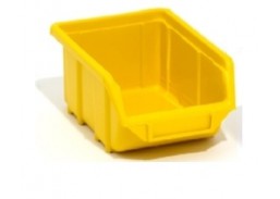 Darbo įrankiai. Įrankių priedai. Įrankių dėžės, krepšiai įrankiams, darbastaliai. Dėžutė EKO iš PVC geltona, 17,5 x 11,5 x 7,5 cm 