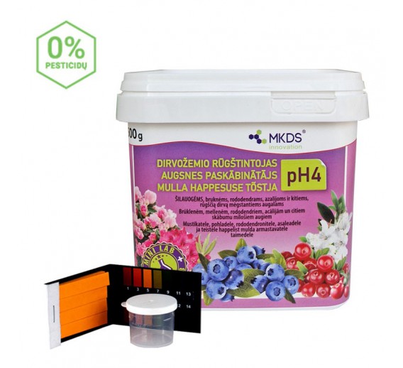 Sodo ir daržo prekės. Augalų apsaugos priemonės. Sodo priežiūros priemonės. Dirvožemio rūgštintojas ph4 500 g