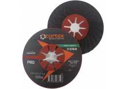 Darbo įrankiai. Įrankių priedai. Šlifavimo medžiagos. Fibro šlifavimo diskai. Fibro diskas Cortex Premium d125x22, P80 