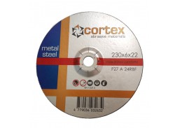Darbo įrankiai. Įrankių priedai. Šlifavimo medžiagos. Metalo šlifavimo diskai. Metalo šlifavimo diskas Cortex 230x6x22mm