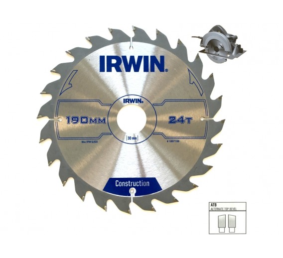 Diskinis pjūklas IRWIN d-130x20, 20T 2,5mm ATB 