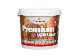 Dažai. Medienos apsaugos ir dekoravimo priemonės. Medienos dažai ir dažyvės. Dažai medienai. Dispersiniai dažai Villa Latex Topcolor 5l 