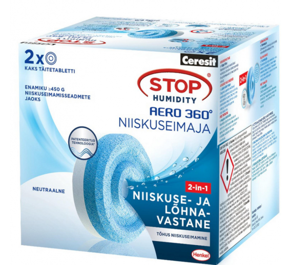 Namų apyvokos prekės. Drėgmės surinkėjai. Drėgmės sugėriklio Stop Aero papildymo tabletės 