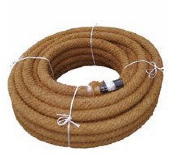 Santechnikos prekės. Lauko kanalizacija, drenažas, pralaidos vamzdžiai. Drenažo sistema. Drenažo vamzdis su kokoso plaušo filtru d128x113  50m  