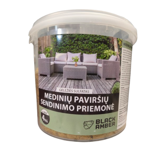 Dažai. Medienos apsaugos ir dekoravimo priemonės. Impregnantai. Druska Amello Feero sulphate medienos sendintojas 4kg