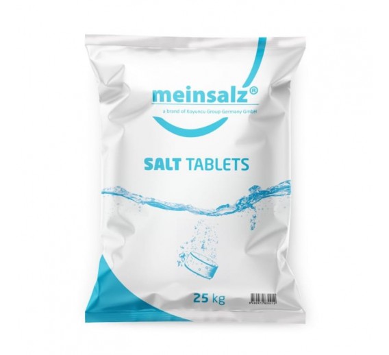 Santechnikos prekės. Vandens filtrai ir kasetės. Priedai vandens minkštinimui. Druskos tabletės vandens minkštinimo filtrams Meinsaltz 25 kg 