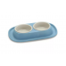Gyvūnų prekės. Gyvūnėlių priežiūros priemonės. Dubenėliai gyvūnų maistui. Dubenėlis maistui BOWL SMART mėlynas 2x230ml 