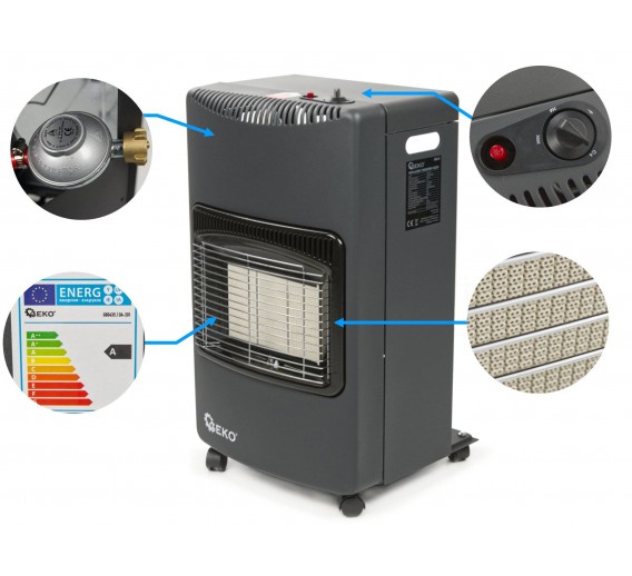 Šildymas ir vėdinimas. Elektriniai šildytuvai, termoventiliatoriai. Dujinis šildytuvas-krosnelė G80435 