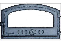 Metalų gaminiai . Ketaus gaminiai. Duonkepio durelės su stiklu 470x290 mm 