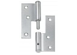 Vidaus apdailos prekės. Durys, jų dalys. Durų furnitūra. Lankstai, vyriai. Durų vyris kairė 80x28x72mm