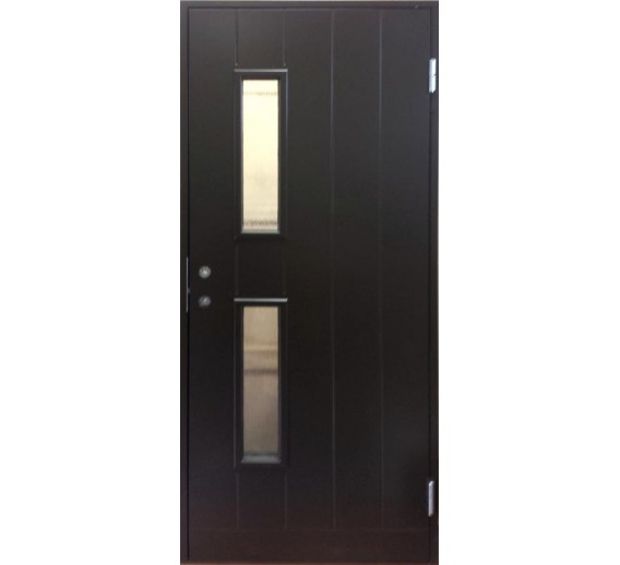 Vidaus apdailos prekės. Durų furnitūra. Durys. Lauko durys, buto durys. Durys BASIC B028W9 rudos kairinės 890x2090 mm 