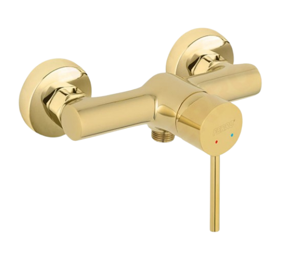 Santechnikos prekės. Vonios įranga. Maišytuvai, dušo komplektai. Vonios maišytuvai, dušo komplektai. Dušo maišytuvas aukso spalvos FERRO FIESTA BFI7G