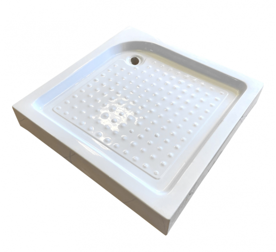 Santechnikos prekės. Vonios įranga. Dušo kabinos ir padėklai. Dušo padas keturkampis 80x80cm seklus 