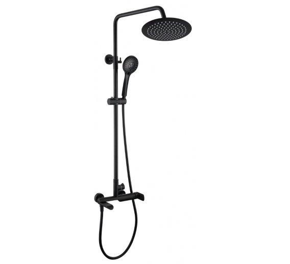 Santechnikos prekės. Vonios įranga. Maišytuvai, dušo komplektai. Dušo komplektai, dušo galvutės, dušo žarnos. Dušo rinkinys Olo Ultra 10 (SW) DV3/4 juodas