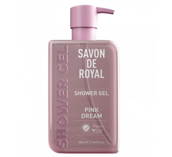 Švaros prekės. Kūno ir plaukų priežiūros priemonės. Dušo želė Savon De Royal Miracle Pink Dream 500ml 
