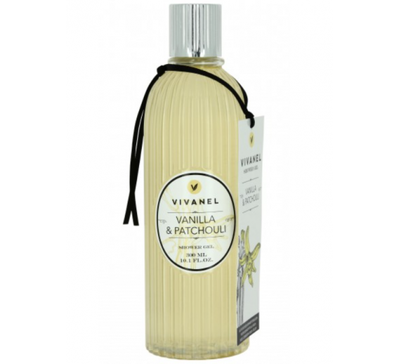 Švaros prekės. Kūno ir plaukų priežiūros priemonės. Dušo želė VIVANEL Vanille  Patchouli 300ml