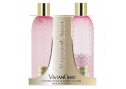 Švaros prekės. Kūno ir plaukų priežiūros priemonės. Dušo želės ir kūno losjono rinkinys MuscAnanas 2x300ml