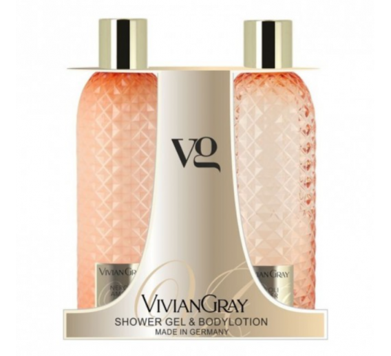 Švaros prekės. Kūno ir plaukų priežiūros priemonės. Dušo želės ir kūno losjono rinkinys Gemstone Neroli 2x300ml