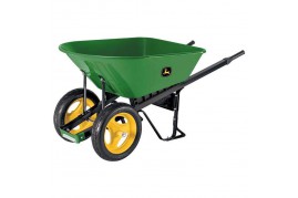 Sodo ir daržo prekės. Sodo ir daržo inventorius, įrankiai. Karučiai. Dviejų ratų karutis John Deere su metaline talpa 120 l 