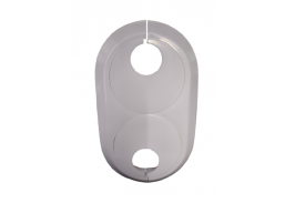 Santechnikos prekės. Vonios įranga. Maišytuvai, dušo komplektai. Maišytuvų detalės. Dviguba apdailinė lėkštelė balta D18 