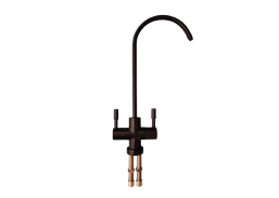 Santechnikos prekės. Vonios įranga. Maišytuvai, dušo komplektai. Virtuvės maišytuvai. Dvigubas keraminis kranelis juodas KR6B